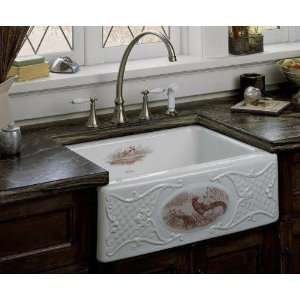   Sink with Four Hole Faucet Drilling, Earthen White