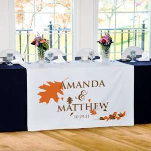  Fall Wedding Personalized Table Runner (2 Colors) Health 