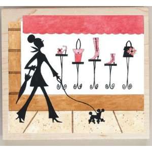    Going Shopping Wood Mounted Rubber Stamp Arts, Crafts & Sewing