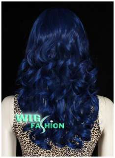Anime Cosplay Wig Long Curly Dark Blue Wig FA48  