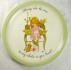 Holly Hobbie Vintage Plate Always take the time to say  