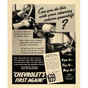   Chevrolet Car Vacuum Power Shift   Original Print Ad