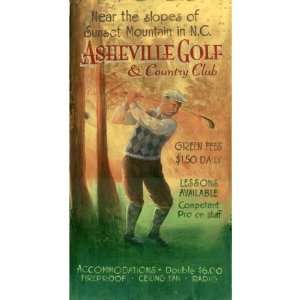  Customizable Asheville Golf and Country Club Vintage Style 