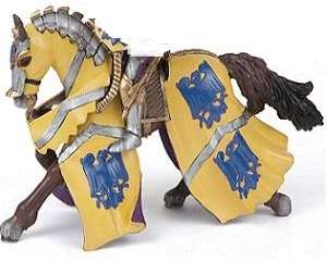 Papo BLUE HORSE OF KNIGHT GODEFROY AT TOU Toy 39766 NEW  