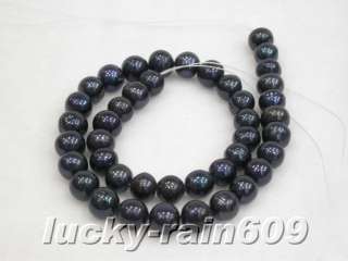 11mm round black freshwater pearls loose beads  