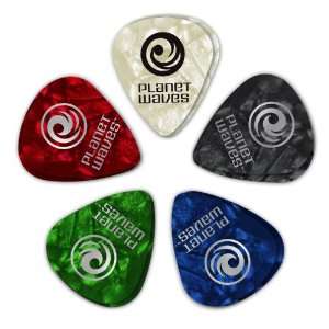  Planet Waves Standard Celluloid Pearl Picks Assorted 10 Pack Light 