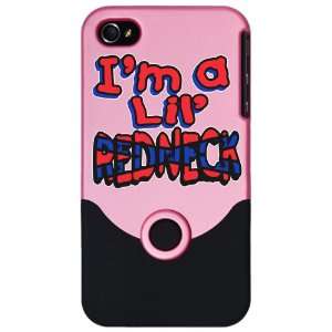    iPhone 4 or 4S Slider Case Pink Im A Lil Redneck 