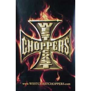 West Coast Choppers (Logo on Fire) Poster Print   24 X 36  