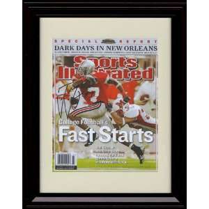 Framed Ted Ginn Jr. Sports Illustrated Autograph Print   Ohio State 