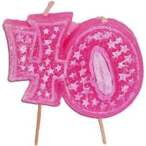  Party Girl   Glitter Pink 40th Birthday Candle