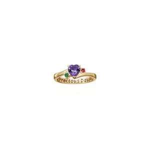   Daughter Simulated Birthstone Ring (3 Stones) family jewelry: Jewelry