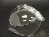   snap Bubble Shield Visor Vintage Open Face Motorcycle Helmet Clear