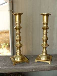 Vintage Brass Taper Candlestick Candleholders Set of 2  