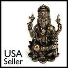 Large Metallic Bronze Ganesha Hindu Statue Ganesh  