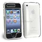   SNAP ON CLEAR CRYSTAL HARD CASE COVER FOR APPLE IPHONE 3G 8G, WHITE