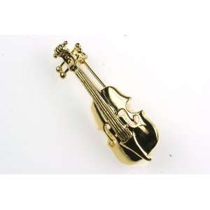  Notables Jewelry Violin Stick Pin   Gold Musical 