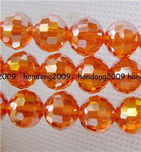 8mm Orange Swarovski Crystal Faceted Round Beads 72pcs  