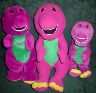 Huge Barney the Dinosaur Plush Figure BJ Baby Bop Lot  