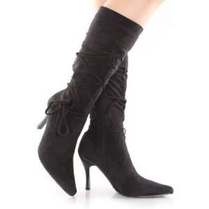 Black suade lace up boots US 7.5 