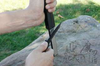   & 600# 2 Sides Diamond Pocket Knife Scissors Sharpener T1051D  