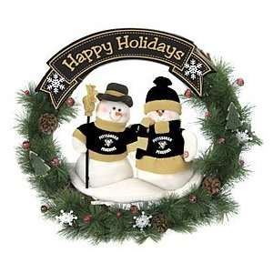  Pittsburgh Penguins 20 Team Snowman Wreath   Hockey 