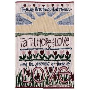  Faith, Hope and Love Religious Tapestry Bible Book Cover 