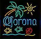 CORONA EXTRA PALM TREE TROPICAL FISH 6 COLOR 23 X 23 NEON SIGN NEW