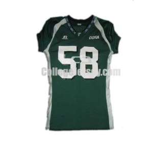   No. 58 Game Used Tulane Russell Football Jersey