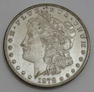 1878 S US $1 Morgan Silver Dollar VF 1st Year EXF  
