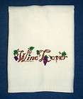 Glasses Of Your Fine Wine Embroidered Kitchen Towel items in Nana 