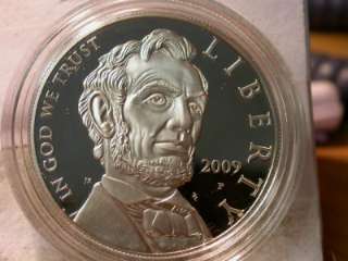 2009 ABRAHAM LINCOLN PROOF COMMEMORATIVE SILVER DOLLAR OGP ID#R612 