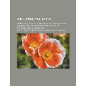  International trade issues and effects of implementing 