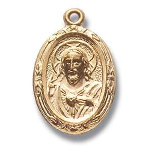   Silver Jesus Christ Scapular Religious Catholic Medal Pendant Jewelry