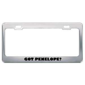  Got Penelope? Girl Name Metal License Plate Frame Holder 