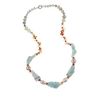 Pearlz Ocean ite and Carnelian 28 inch Necklace  
