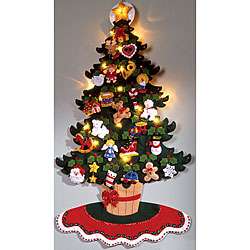 Christmas Tree Advent Calendar Felt Applique Kit  Overstock
