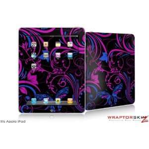  iPad Skin   Twisted Garden Hot Pink and Blue by 