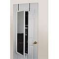 White Framed Wall or Door Jewelry Armoire Mirror