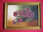 ANTIQUE PICTURE FRAME WITH GORGEOUS NEEDLEPOINT SIDES  