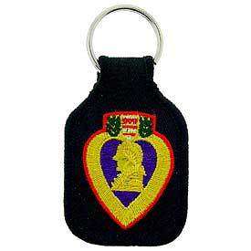 US Army Purple Heart Medal Embroidered Key Chain Patch  