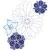 Brother/Babylock Embroidery Machine Card SHADES OF BLUE  