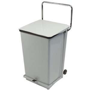 Step On Square Waste Receptacle With Wheels 36 gallon. 18 x 18 x 30 