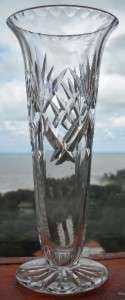 Vintage Signed Thomas Webb England Cut Lead Crystal Glass Vase  