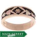 Sterling Silver and 14k Black HIlls Gold Mens Band 
