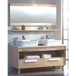 Ceramic Top 55.5 inch Double Sink Bathroom Vanity  Overstock