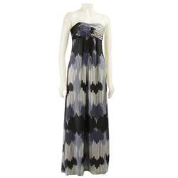 Max & Cleo Womens Strapless Printed Maxi Dress  Overstock
