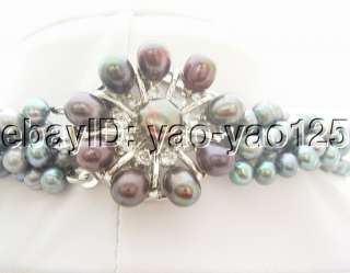 Fresh Water cultured pearl, black round pearl, faceted round and 