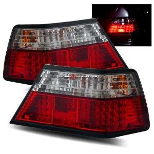 86 95 Mercedes Benz W124 LED Tail Lights   Red Clear 