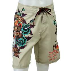Ed Hardy Mens Live To Ride Board Shorts  