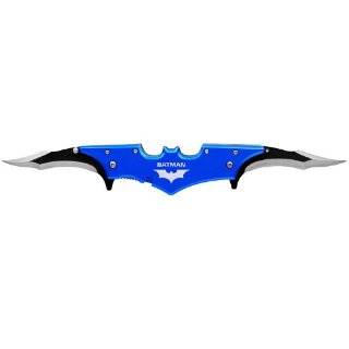  Batman Silver Twin Blade Batarang Pocket Knife Sports 